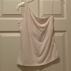 Laundry white one shoulder tank